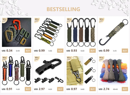 Llavero de Supervivencia de Paracord Militar