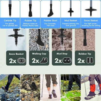 Bastones de Senderismo de Carbono