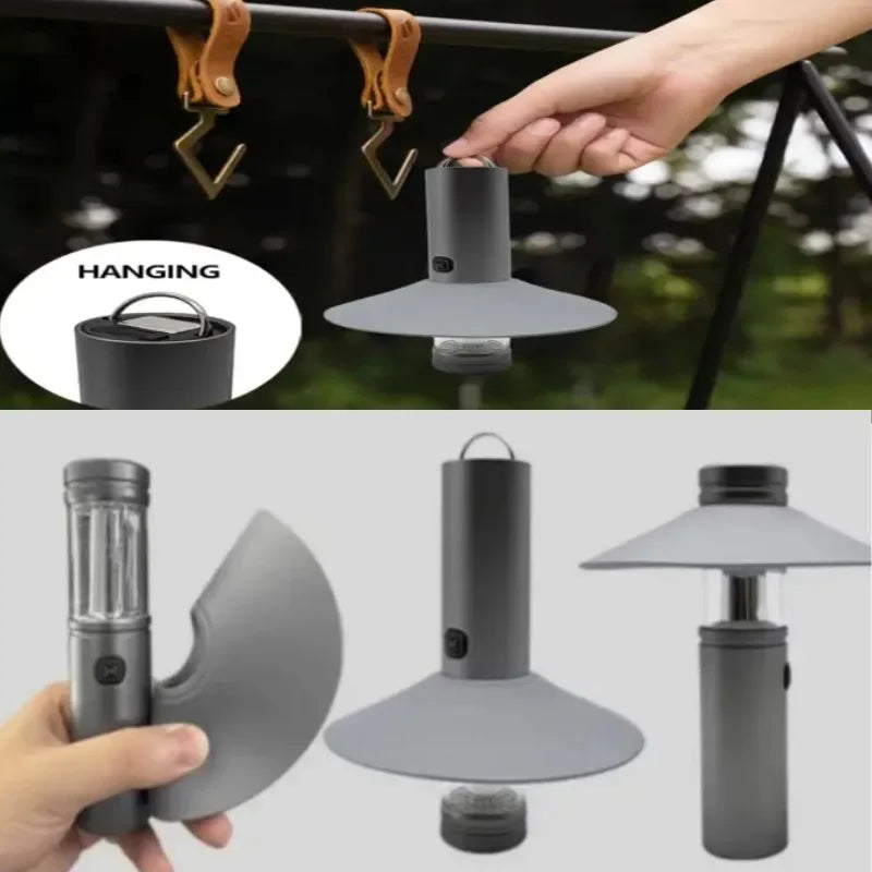 Luz de Camping Magnética con Efecto Llama