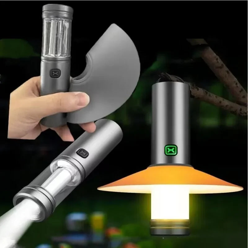 Luz de Camping Magnética con Efecto Llama