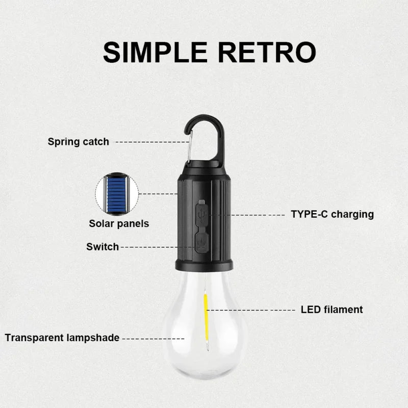 Luz de Camping Solar USB