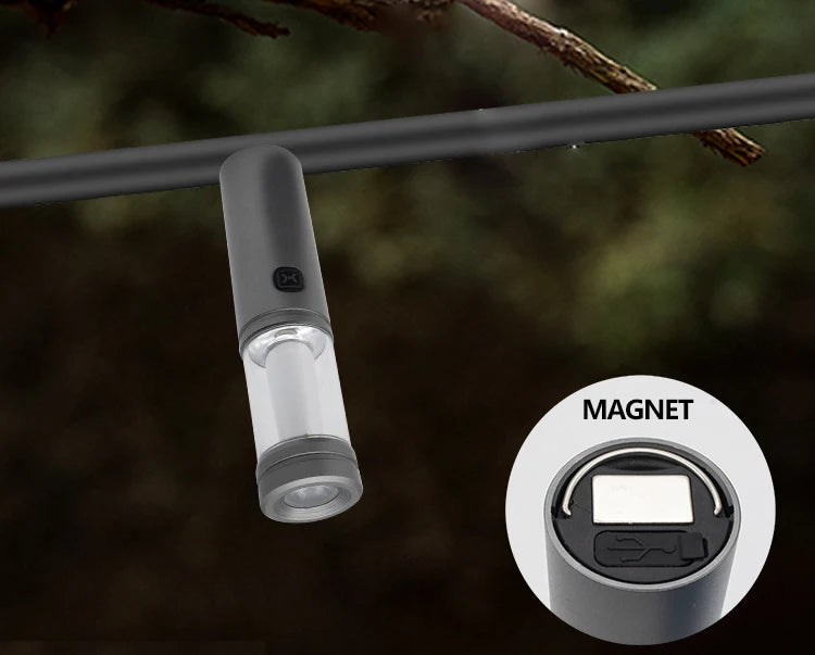 Luz de Camping Magnética con Efecto Llama