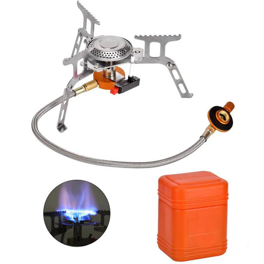 Hornillo de gas plegable portátil para camping y cocina de exterior