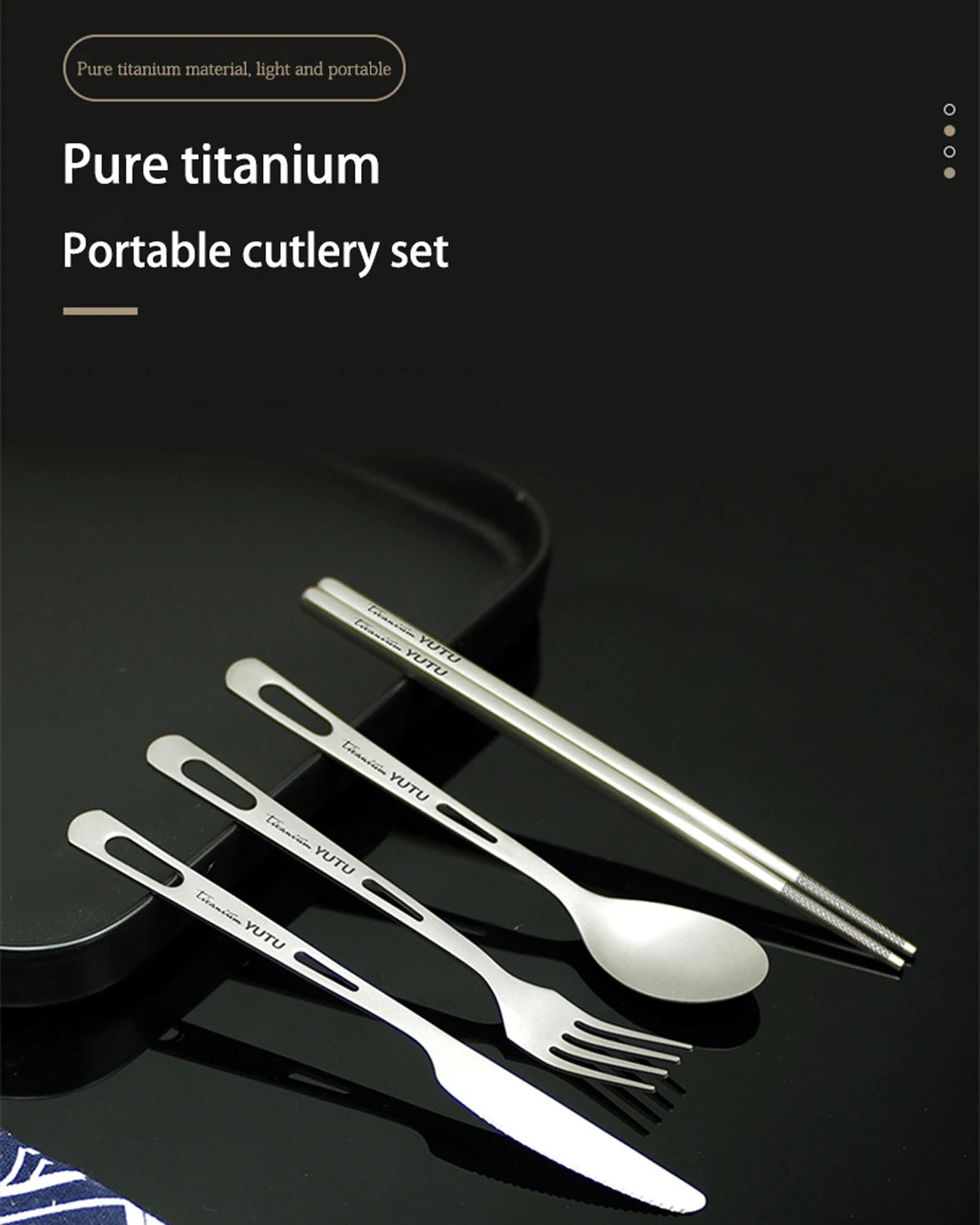 Set de Cubiertos de Titanio para Exterior