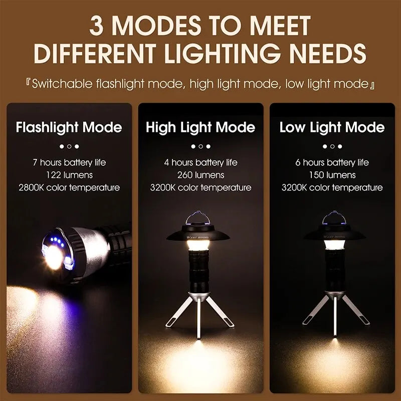 Luz de Camping Multifunción 3 en 1