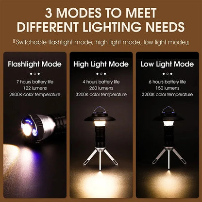 Luz de Camping Multifunción 3 en 1