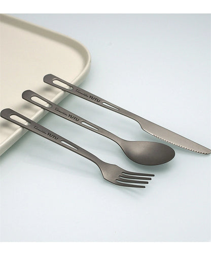 Set de Cubiertos de Titanio para Exterior
