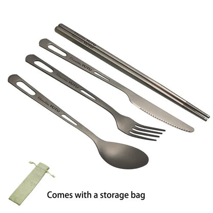 Set de Cubiertos de Titanio para Exterior